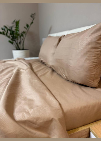 Комплект постільної білизни для двоспального ліжка мікросатин Золотий Є6000-02 (Е6000-02) No Brand (306633232)