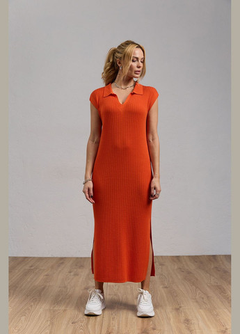 Оранжевое платье поло 2737_3 Triko Bakh