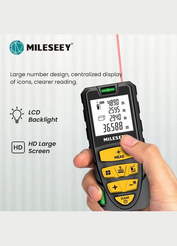 Лазерный дальномер S2 40 м, лазерная рулетка. Mileseey (354224347)