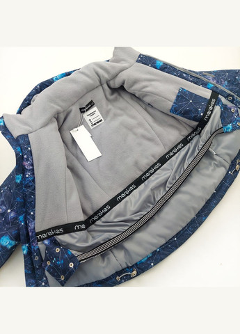 Синя зимня куртка зимняя принт зимний 516019 Marakas