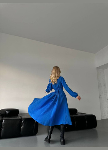 Синя жіноче плаття з мусліну електрик р.42/44 449187 New Trend