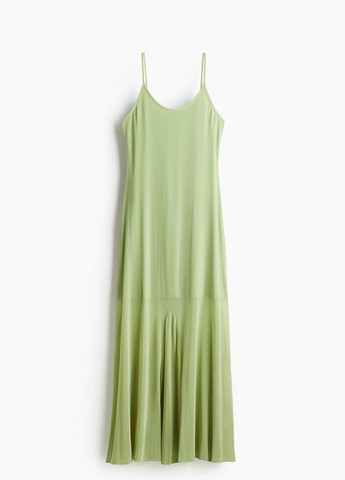 Светло-зеленое кэжуал платье H&M однотонное