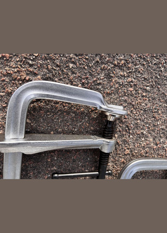 Струбцина F-образная винтовая, 400×120 мм, цельнометаллическая, для фиксации дерева и металла - Струбцины No Brand (368887435)