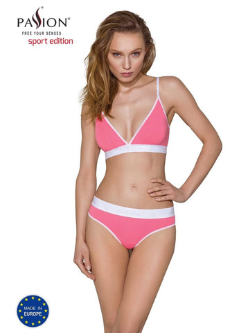 Розовый демисезонный спортивные трусики-стринги ps007 panties pink, size l Passion