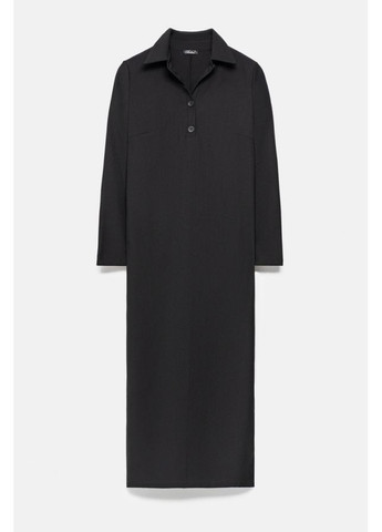 Чорна сукня поло 3077 чорний Triko Bakh