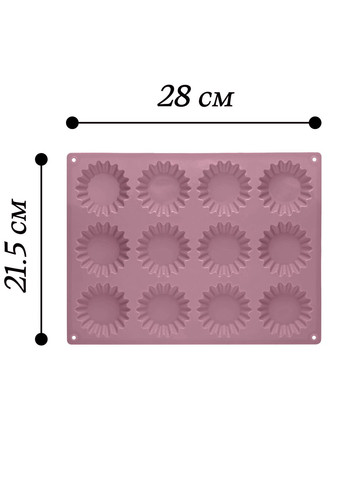 Форма силиконовая на планшете для выпечки кексов и маффинов на 12 ячеек 28x21.5 см A-Plus (323002930)