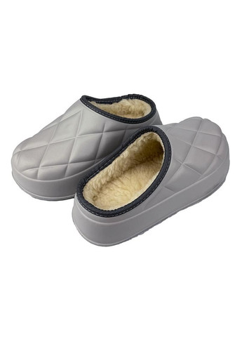 Жіночі сабо галоші теплі сірі 6002-2 No Brand (353304808)