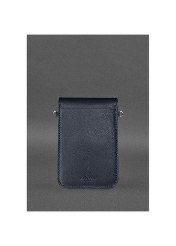 Сумка клатч через плече із натуральної шкіри жіноча для телефону маленька Синій 40139 BlankNote (361970379)