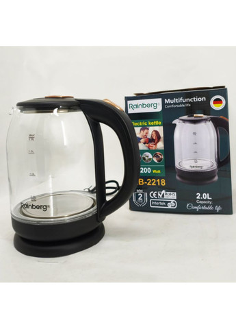 Електрочайник Rainberg RB-2218 3200Вт 2л Black No Brand (385310065)