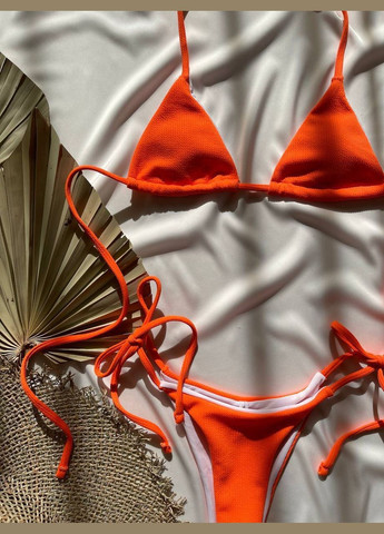 Оранжевый купальник слитный, бикини Domino