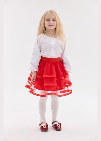 Красная юбочка детская фатиновая MEREZHKA узор орнамент полиэстер (322650195)