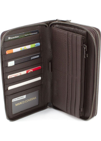 Мужской клатч с кожи под рептилию 086-5902C Brown Marco Coverna (303830334)