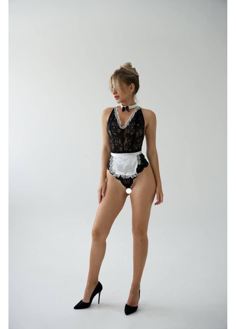 Боди "Французская горничная" / Эротическое кружевное боди с передником / Костюм горничной No Brand (365550229)