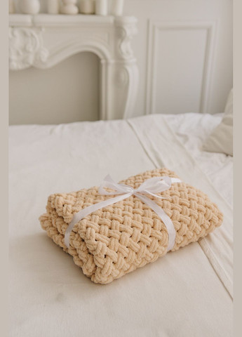 Вязаный плед покрывало в детскую кровать коляску девочке мальчику унисекс 80х100 см подарок на gender party No Brand (369505259)