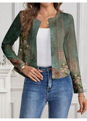 Комбінований демісезонний кардиган SHEIN