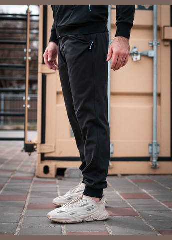 Черные спортивные, повседневный демисезонные шаровары, зауженные брюки Custom Wear