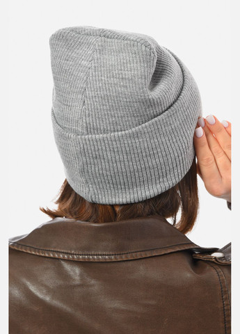 Шапка женская демисезонная серого цвета Let's Shop (305663572)