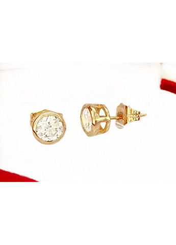 Камінчик на Волосіні + Сережки-гвоздики. Позолота No Brand (364502954)