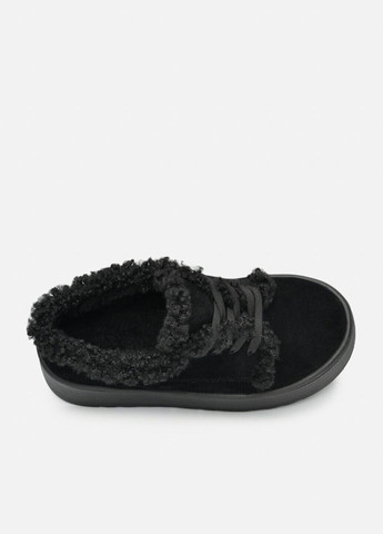 Чорні зимові замшеві кеди з хутряною опушкою та високою підошвою в чорному кольорі (відшив 3 дні) Paradize