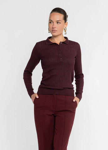 Бордовая женская футболка-поло женское бордовое Arber