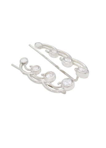 Серебряные серьги каффы "Завитки" No Brand (350667383)