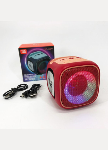 Портативная Bluetooth колонка TG359 7W с RGB-подсветкой. Цвет: корасный T&G (297443668)