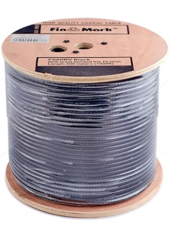 Кабель телевизионный RG-6, биметалл (CCS), 305м, black (F660BV/305 black) FinMark (390930011)