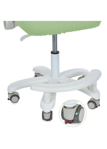 Дитяче крісло з підлокітниками та підніжкою для дітей від 4 років зелене стільчик для ігор та навчання Bambi (368756191)