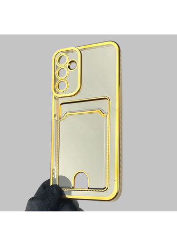 Чохол для Galaxy A15 (SM-A155M) із золотою окантовкою з кишенькою для карток на самсунг а15 золотий Samsung (366020901)