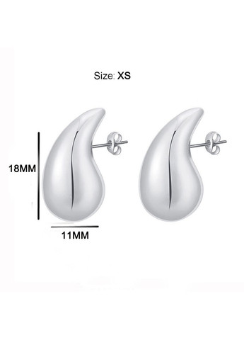 Серьги в форме капли воды под серебро М320224 Jingrong (311314060)