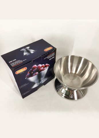 Весы кухонные на 5 кг из нержавеющей стали MG-695, весы мини, Весы кухонные со съемной чашей Magio (364665667)