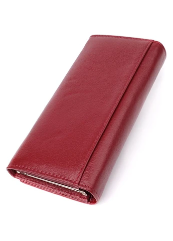 Элегантный кошелек у два сложения из натуральной кожи 23065 Бордовый st leather (394613125)