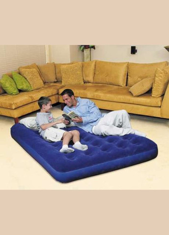 Надувний матрац Pavillo 67003-3 (матрац 67003, ножний насос 69611). Двомісний 152 х 203 х 22 см Bestway (300374396)