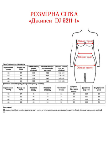 Джинсы DJ 9211-1 Alenka Plus - (354699726)