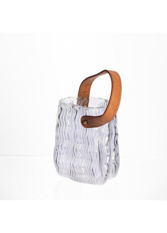 Ваза сумочка с ручкой 12×8.5×16 (см) декоративная стеклянная ваза для цветов 800 (мл) HP-19-154-3 Yiwu (369446607)