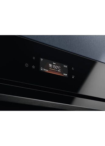 Духова шафа електрична, 70л, А++, пара, дисплей, конвекція, ф-ція пароварки, телескопічні напрямні, чорний Electrolux (314776693)