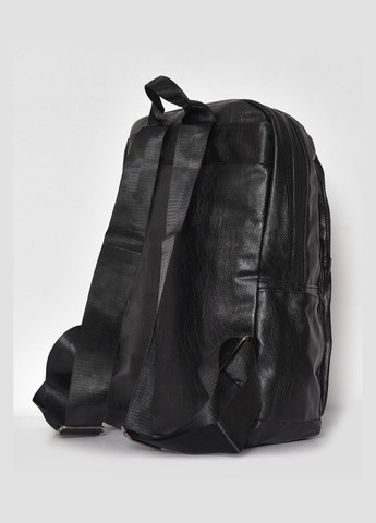 Рюкзак чоловічий з екошкіри чорного кольору Let's Shop (280199022)