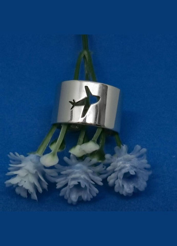 Срібна прорізна каблучка "Літак" 18 р. No Brand (350667257)