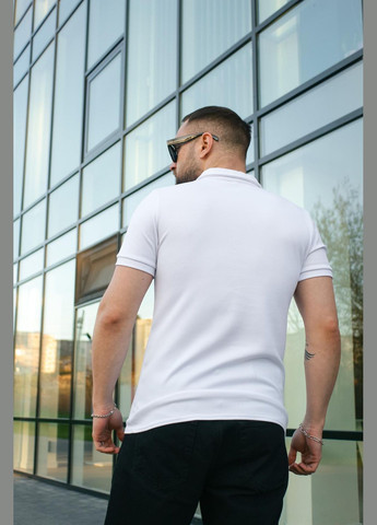 Белая футболка-поло на молнии🔥 для мужчин Luna