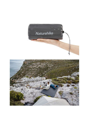 Матрас надувной сверхлегкий CNH22DZ018, с мешком для надувания, прямоугольный черный 196 см. Naturehike (353504768)