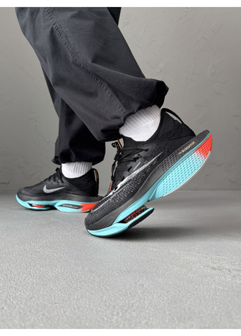 Чорні Осінні кросівки чоловічі nike air zoom alphafly next% 2 black / blue найк аір зум No Brand
