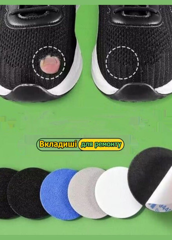 Вкладиші-наклейки для ремонту або реставрації передньої частини взуття в наборі із 3 пар сині No Brand (311222453)