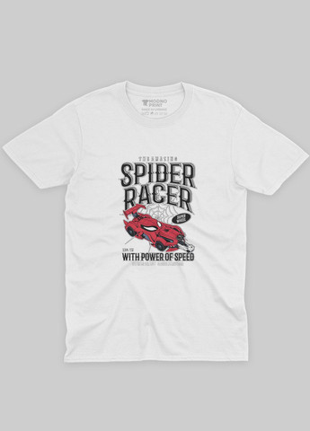 Біла демісезонна футболка для дівчинки з принтом супергероя - людина-павук (ts001-1-whi-006-014-071-g) Modno