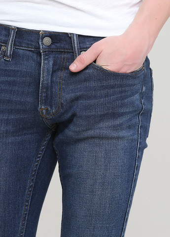 Синие демисезонные джинсы extreme skinny af8162m Abercrombie & Fitch