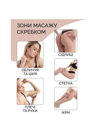 Антицеллюлитный массажный набор для тела: Скребок гуаша+горячее масло Reclaire cosmetics (371798088)