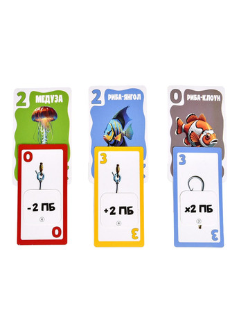 Настільна гра Скажена рибалка азартна гра для 2-4 гравців 10+ картки риби та наживки Strateg (369758205)