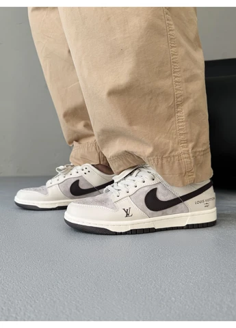 КРОСІВКИ ЖІНОЧІ NIKE SB DUNK LOW X LOUIS VUITTON GREY/BLACK НАЙК СБ ДАНК ЧОРНІ No Brand чорні демісезони (390651167)