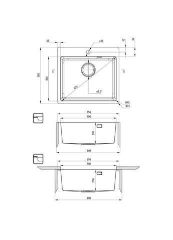Мойка кухонная (m403762) Deante Olfato (372958034)