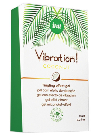 Рідкий вібратор Vibration Coconut Vegan (15 мл) густий збудливий гель Intt (297138810)