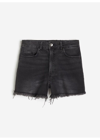 Женские джинсовые шорты с высокой талией Н&М (56973) W36 Черные H&M (291903274)